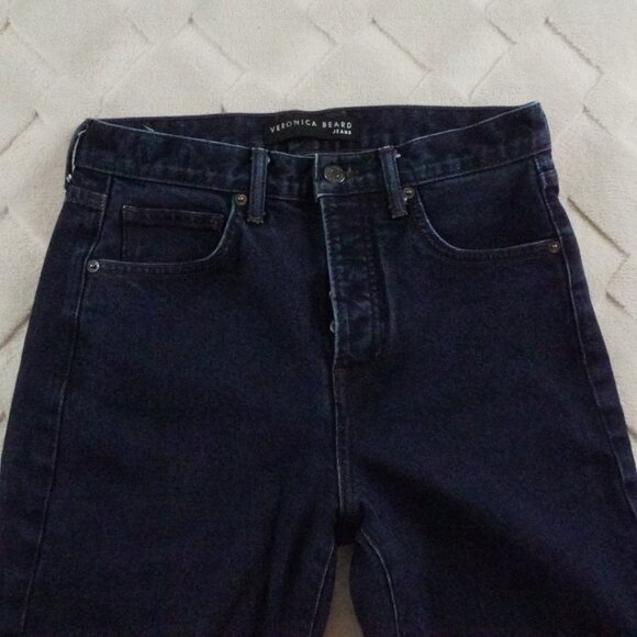 Veronica Beard Dark Blue Slim-Straight Leg Jeans - Picture 3 of 12